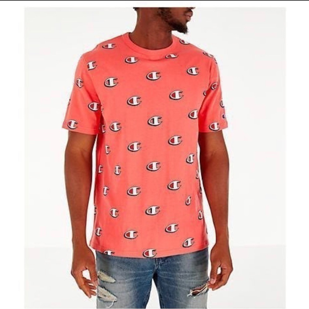 Champion All Over Scribble Script Heritage Tee